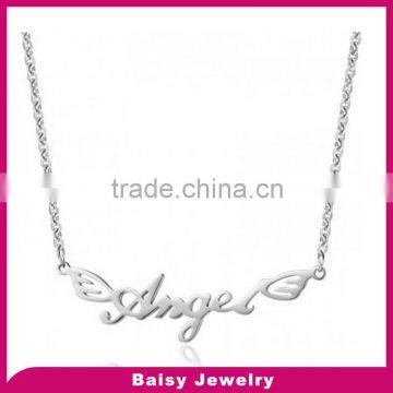 cheap custom stainless steel name design necklace
