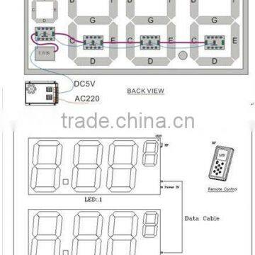 7 segment led fuel/oil/gas price display, Led gas station price display