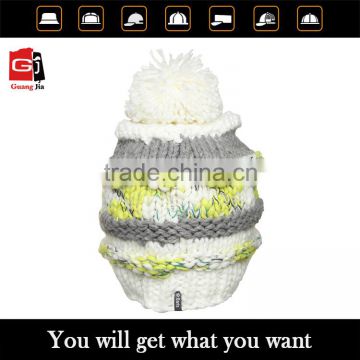 2016 China wholesale fashion acrylic knitted women beanie winter hat