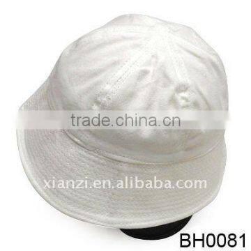 fashion ladies white cotton bucket hat