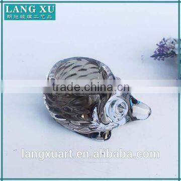 LX-Z098 unique gifts crystal glass colored animal shape candle holder hedgehog tealight holder