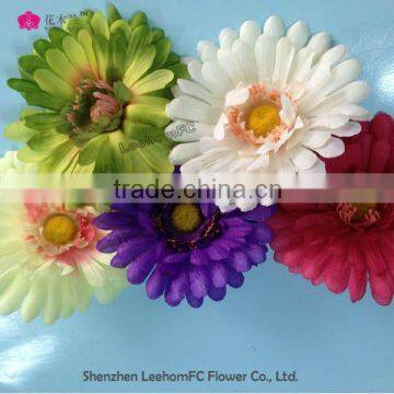 decorative artificial silk flowers head with many colors