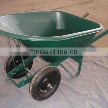 120L dual wheel plastic industrail heavy duty wheelbarrow