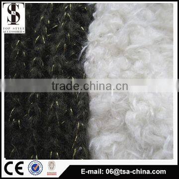 2015 Winter Fashion Design Green Color Knitted Fur Scarf photo-3