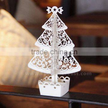Merry Christmas 3D Handmade Laser Cut Christmas Bell Tree Greeting Pop Up Cards Quality Choice photo-3