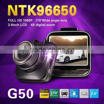 Novatek 96650 2.0 inch Wide Angle Lens 170 Degree 1080P FULL HD CAR Camera DVR G50 Recorder Camcorder hd portable car dvr