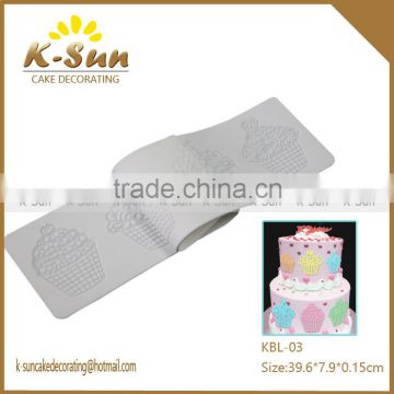 good quality cupcake shape silicone lace mat for fondant cakes decorating reposteria