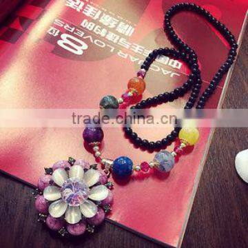 fashion sweater chain fashion flower jewelry newsest necklace