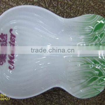 Melamine nice deign leaf shaped plastic plate