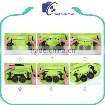 Polyester Foldable Supermarket Trolley Bag