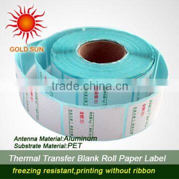 2013 cheap thermal transfer blank roll paper label