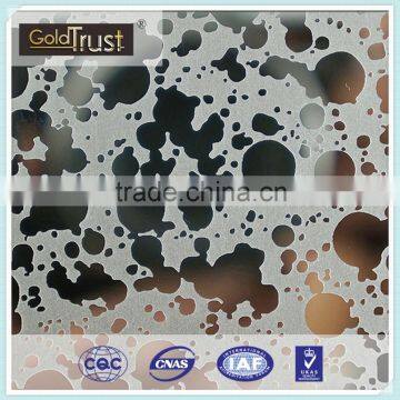 4x8 Customized 304 Mirror Etched Finish Stainless Steel sheet for Decoration