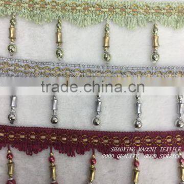 2015 New Design 100% Polester Curtain Lace, Shining Crystal, Accessories