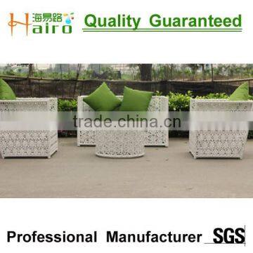 White Rattan Outdoor Furniture Table and 6 Chairs photo-2