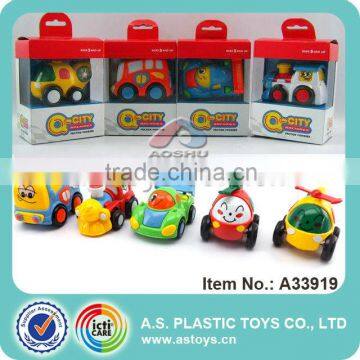 Lovely Cartoon Plastic Children Small Toy Cars