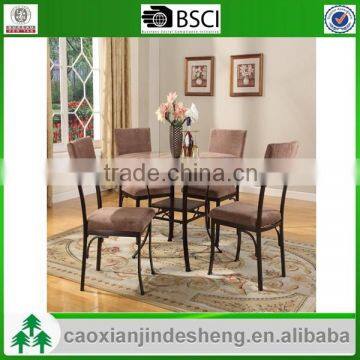 Dining Room Furniture Metal Frame Marble/MDF/ Glass Top, Powder Coat Dining Table and Chair photo-6