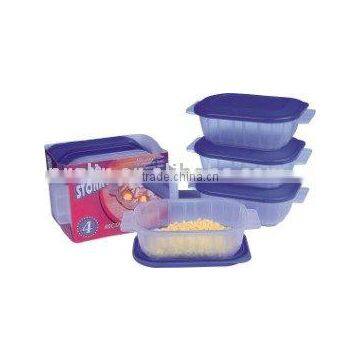 4PK rect. 355ml food container