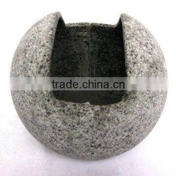 Round Stone Flower Pot