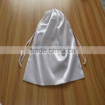 Gold printing satin hair extensions packing bag drawstring