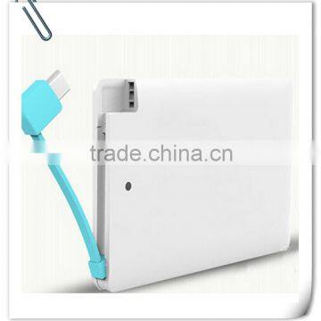 Manufacturers for ultra-thin card type power bank 2500mAH emergency universal credit card charging treasure