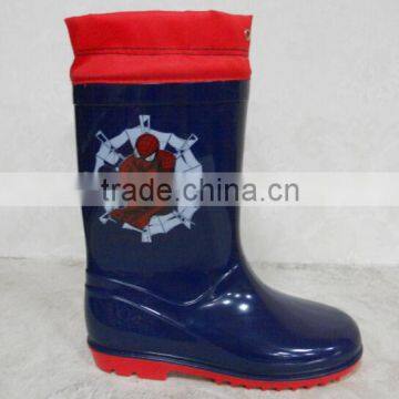 spider-man PVC boots with collar