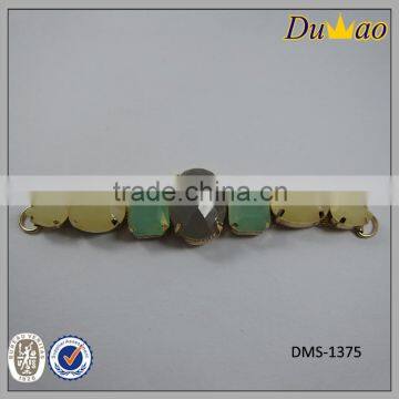 Shoes Charm Decoration Chain With Colorful Acrylic Stones