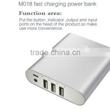Guoguo New Design 3USB 2.4A Outputs Quick Charge 10400mAh Portable Travel Power Bank for Xiaomi