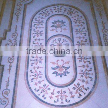 Marble Inlay Flooring , Marble Medallion , Stone Mosaic Medallion