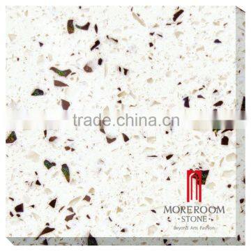 Environmental and Non-toxic quartz with white partical crystal for countertop