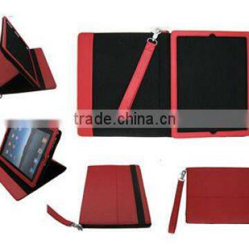 Stand PU leather case for ipad ipad2 ipad3 ipad4 high quality