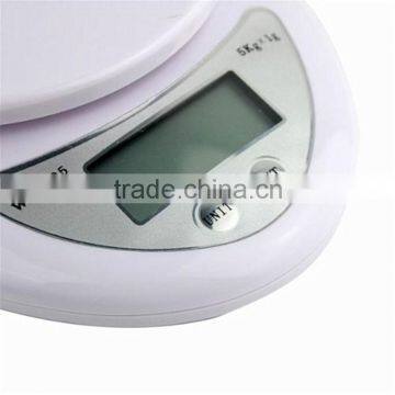 High-end Food Grade Plastic Digit 5kg/1g Kitchen Gram Scale photo-3