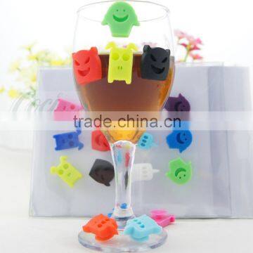 suction cup silicone wine glass marker