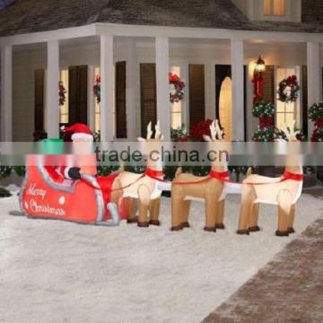 Shop Santa Reindeer Sleigh Christmas Inflatable for sale