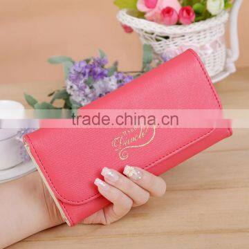 Alibaba china factory offer leisure fashion lady wallet pu leather wallet