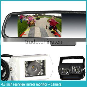 GERMID 4.3 inch Car rear mirror with camera