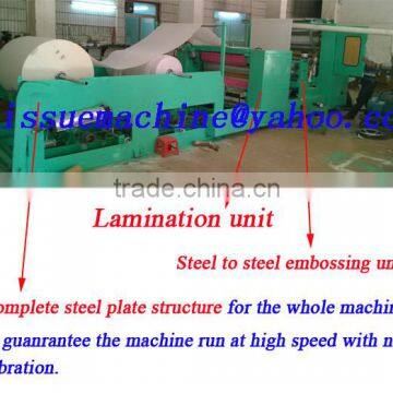 Laminating Printing High Speed Automatic Gluing V Fold Paper Towel Machine photo-2