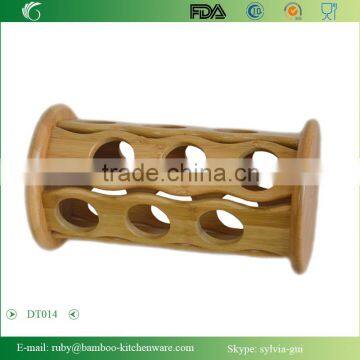 DT014/Bamboo Wooden Salt Pepper Surgar Spice Glass Bottle Jar Shaker Holder Rack photo-3