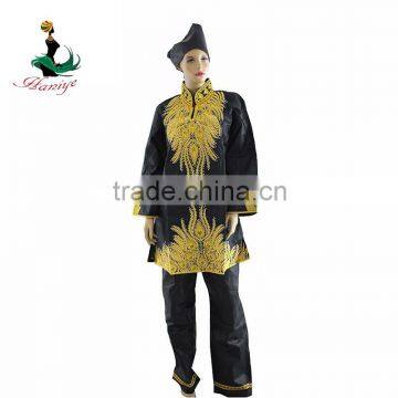 2016 Haniye African Woman Bazin Traditional Embroidered Cotton Dress Riche Woman of African Design photo-5