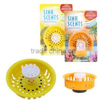 Scented plastic sink strainer