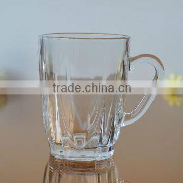 Eco-friendly drinking glass cuo with handle glass mug