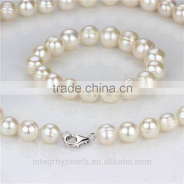 12-13mm Grade A Freshwater Near Round White Pearl Set