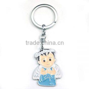 wholesale angel boy cartoon keychain,alloy boy angel keychain