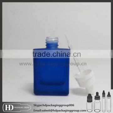 HD free samples e liquid clear rectangular glass bottle 15ml rectangular dropper custom glass bottle 30ml clear glass bottles