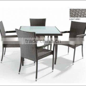 Outdoor poly rattan furniture dinner set