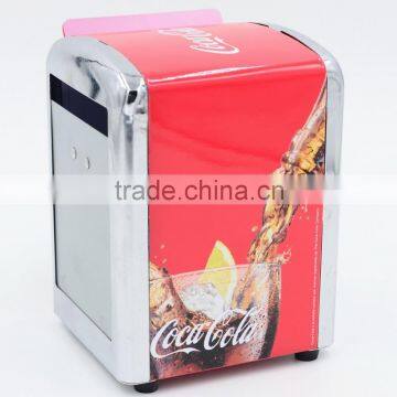 Customized Ice Cream Printing Metal Napkin Holder With Weighted Metal Napkin Holder photo-3