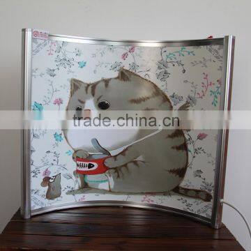 Under Desk Colorful Painted IR Heating Panel With Curve Surface For Warming Feet