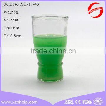 155ml Shaped round glass candle jars wholesale