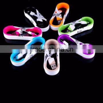 For Iphone 6 Usb Cable With Double Color Noodle Cable Mobile Phone Accessories photo-6
