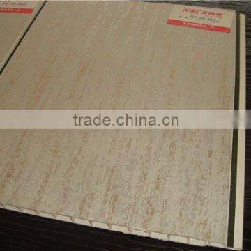 Popular designs hot stamping PVC ceiling panel Middle groove