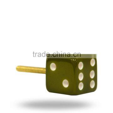 Acrylic Green Dice Colourful Knob photo-2
